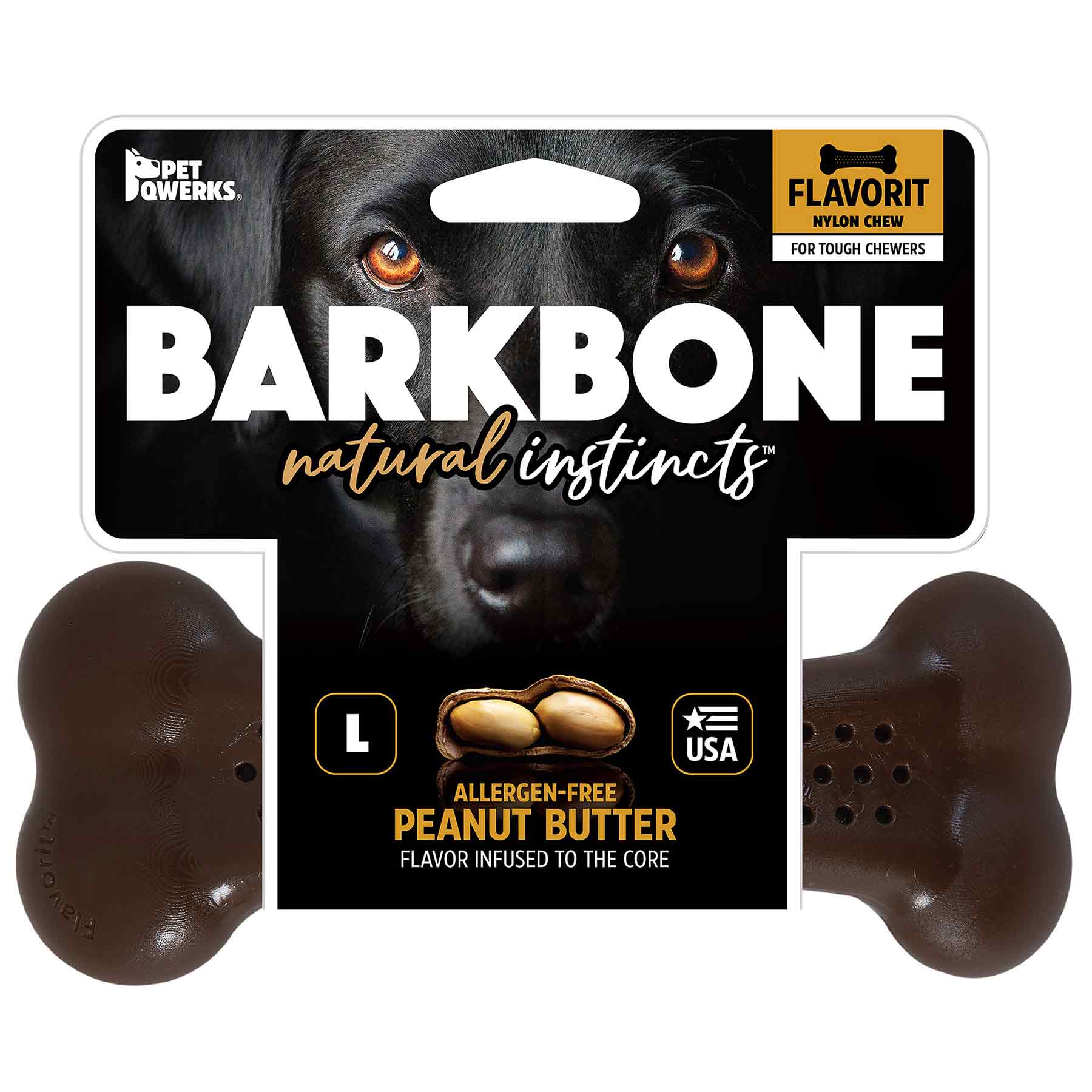 BarkBone Natural Instincts Peanut Butter Flavorit Nylon Dog Chew - Image 6