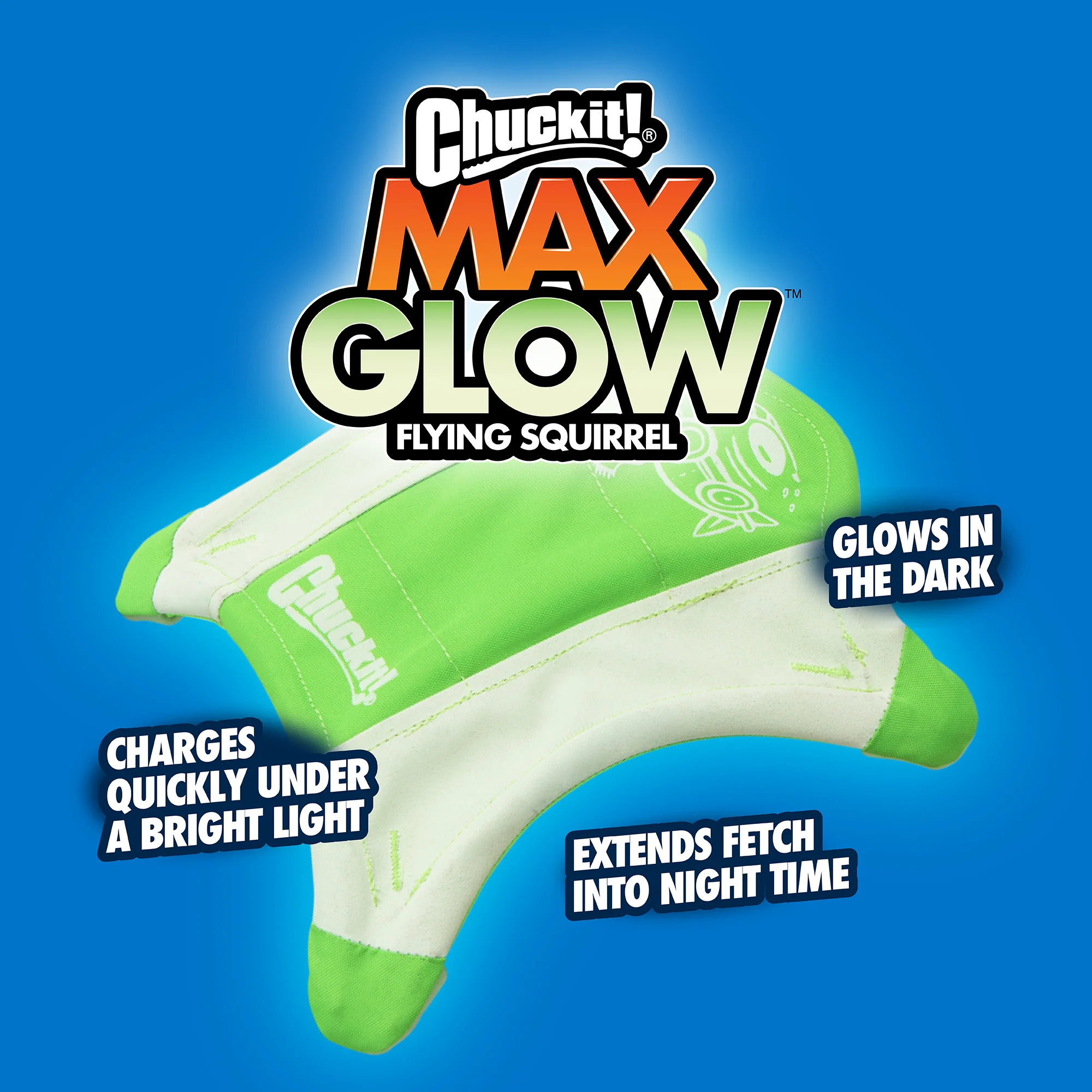 Chuckit! Max Glow Flying Fetch Squirrel - Image 3