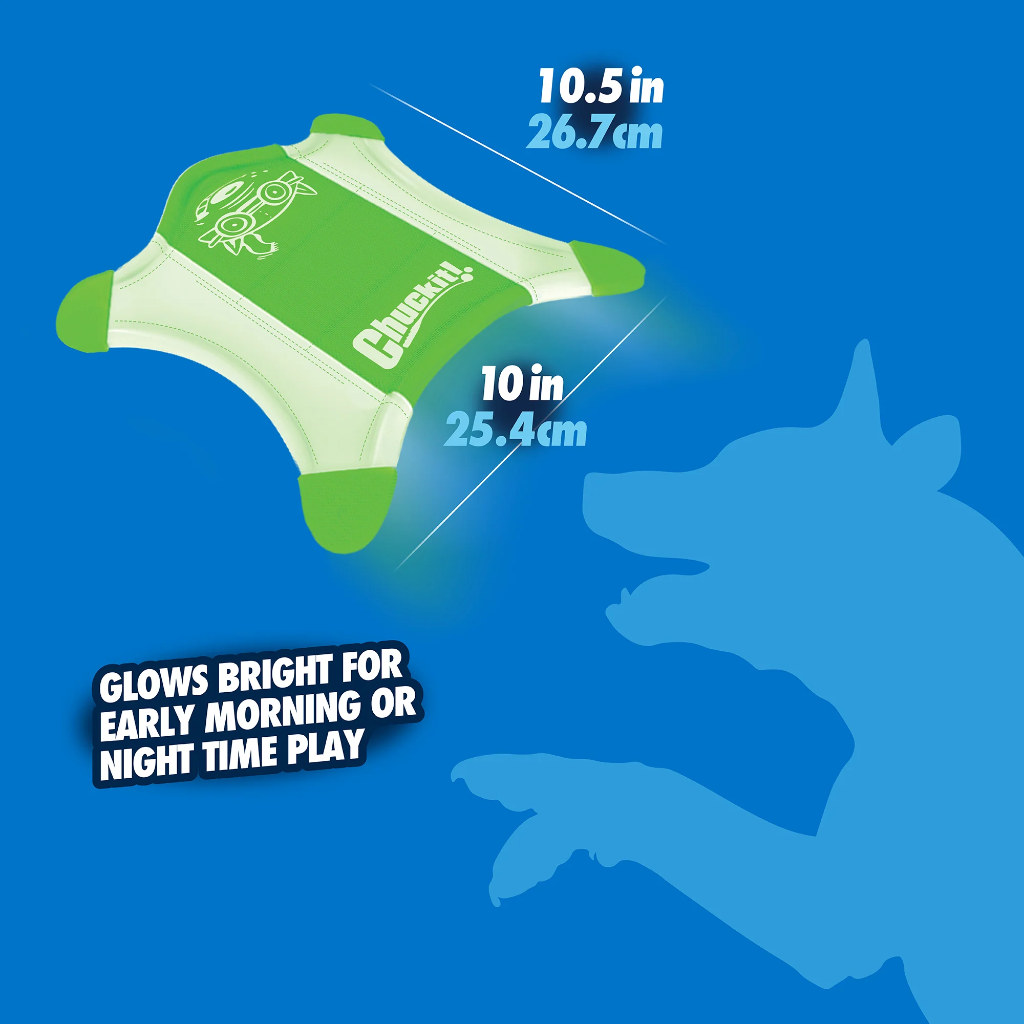 Chuckit! Max Glow Flying Fetch Squirrel - Image 4