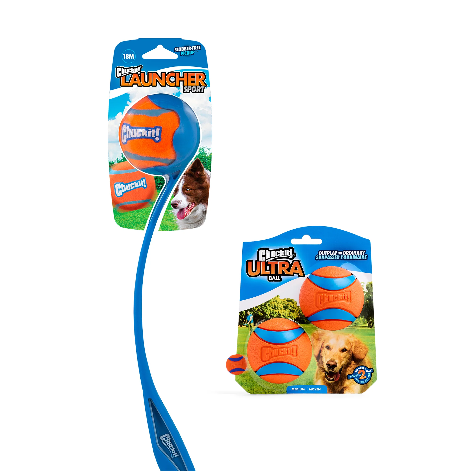 Chuckit! Sport 18M Launcher with Ultra Ball Medium 3 Pack - Image 3