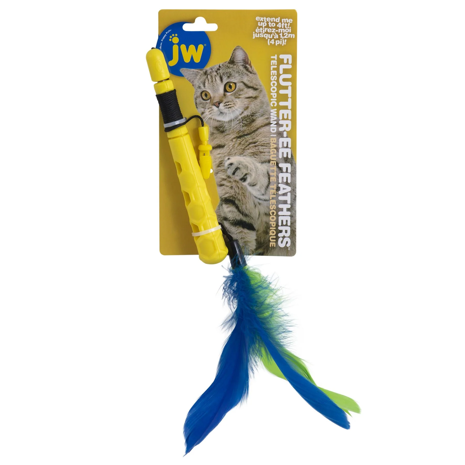 JW Flutter-ee Feathers Telescopic Cat Wand - Image 4