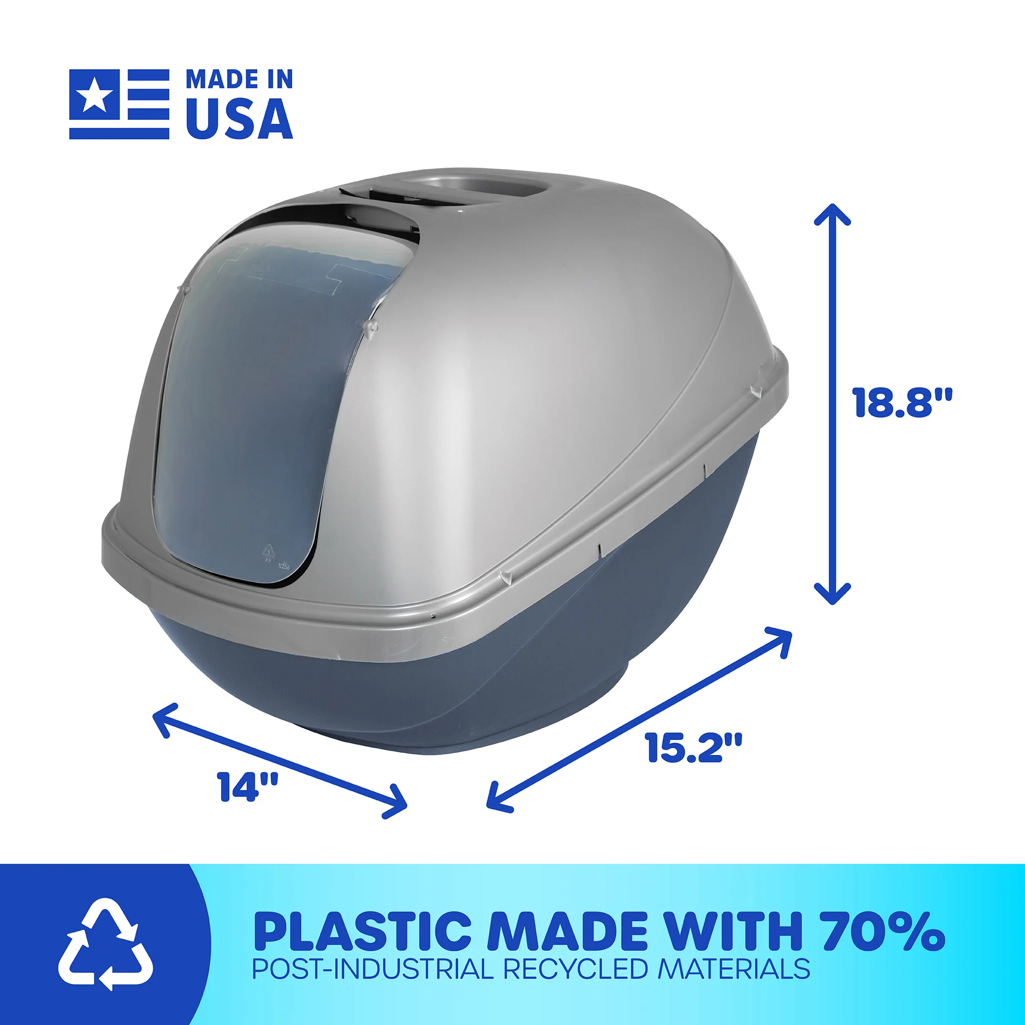 Petmate Basic Hooded Cat Litter Pan - Image 3
