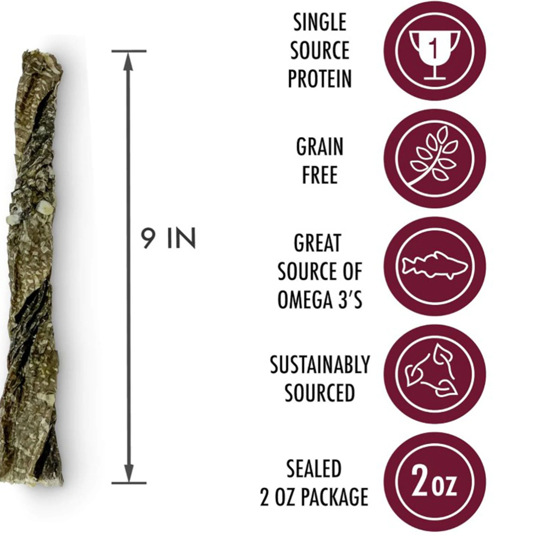 Wild Eats Cod Skin Twist Dog Treats, Chew - Image 3
