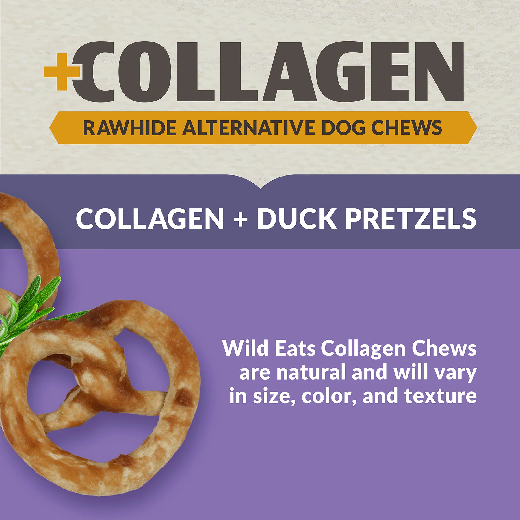 Wild Eats Collagen Pretzel Duck Flavor Dog Treats - Image 3